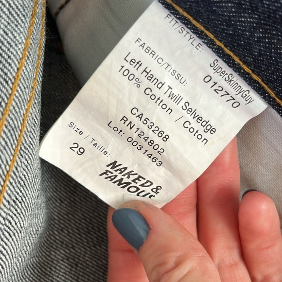 Naked & Famous men’s denim jeans. Size 29 - Picture 5 of 6